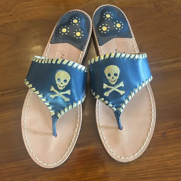 jack rogers skull and cross bone sandals