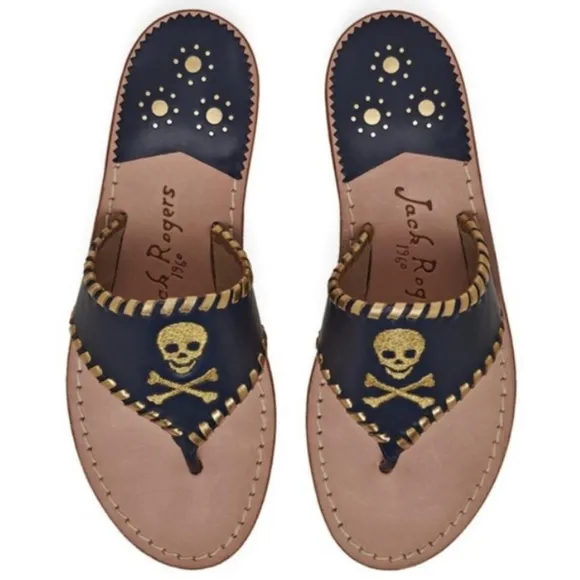 jack rogers skull and cross bone sandals