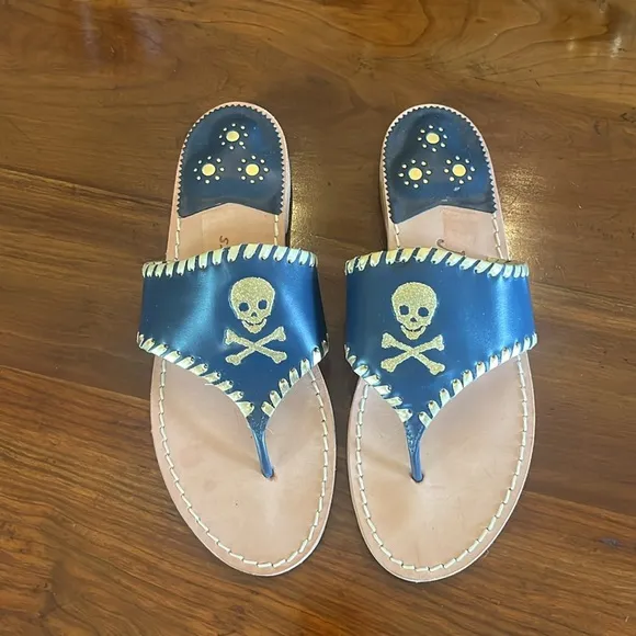 jack rogers skull and cross bone sandals