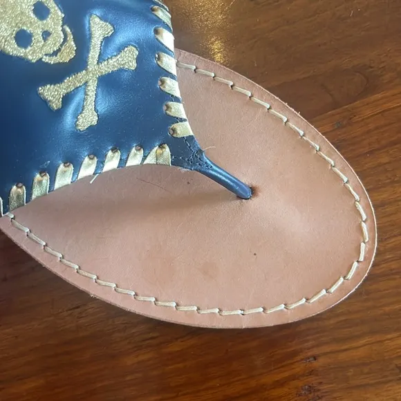 jack rogers skull and cross bone sandals