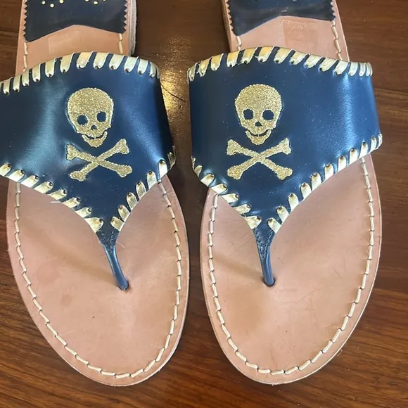 jack rogers skull and cross bone sandals