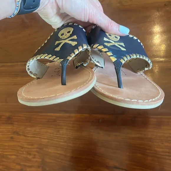 jack rogers skull and cross bone sandals