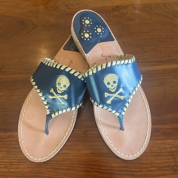 jack rogers skull and cross bone sandals