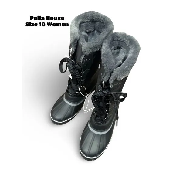 JBU Sabine Ladies' Water Resistant Winter Boots BLACK SIZE 10 Women