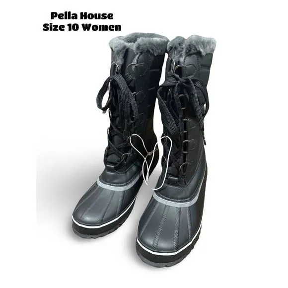 JBU Sabine Ladies' Water Resistant Winter Boots BLACK SIZE 10 Women
