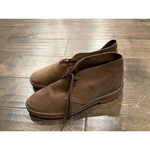 Jcrew Mens Brown Adults' 1990 MacAlister boots in suede Size 9 1/2 0417