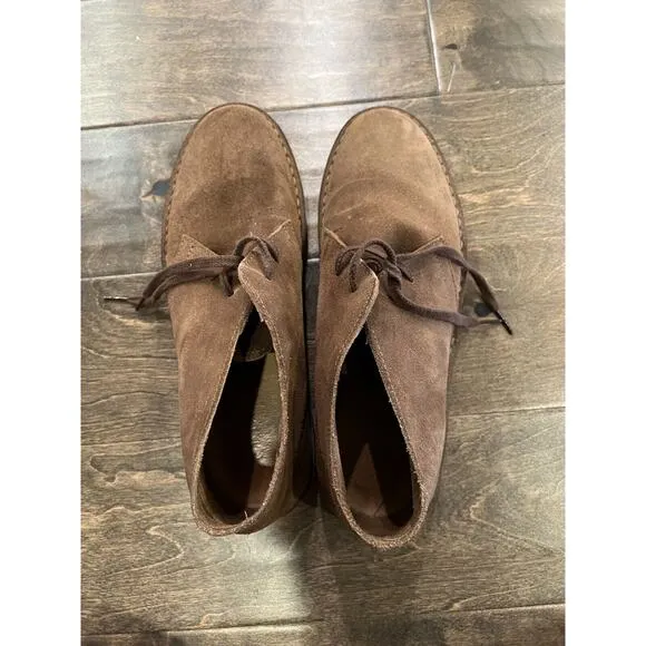 Jcrew Mens Brown Adults' 1990 MacAlister boots in suede Size 9 1/2 0417
