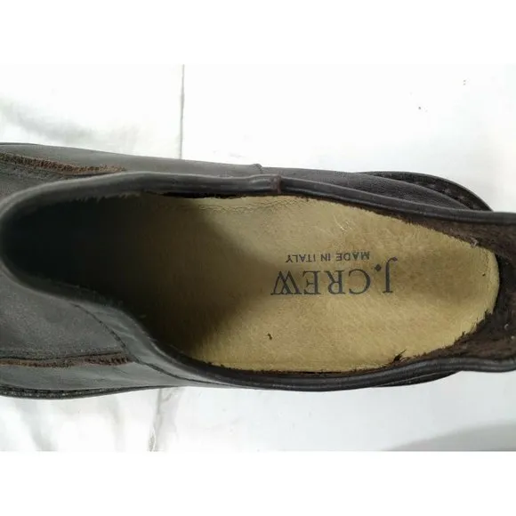J.Crew Men's Moc Toe Dark Brown Leather Loafers 10