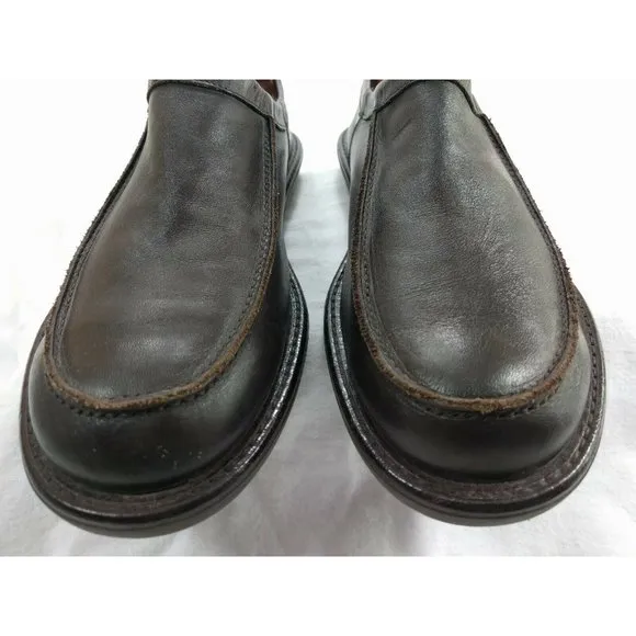 J.Crew Men's Moc Toe Dark Brown Leather Loafers 10