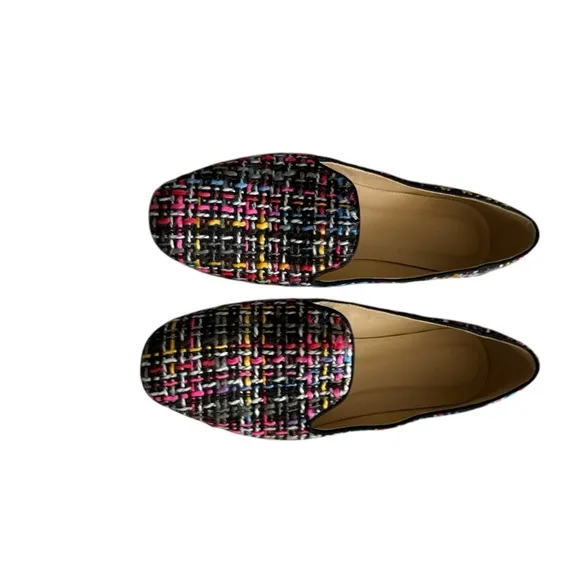 J.CREW Women's Smoking Slipper In RainbowTweed Shoes