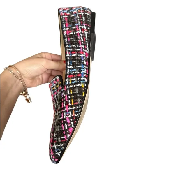J.CREW Women's Smoking Slipper In RainbowTweed Shoes