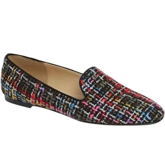 J.CREW Women's Smoking Slipper In RainbowTweed Shoes