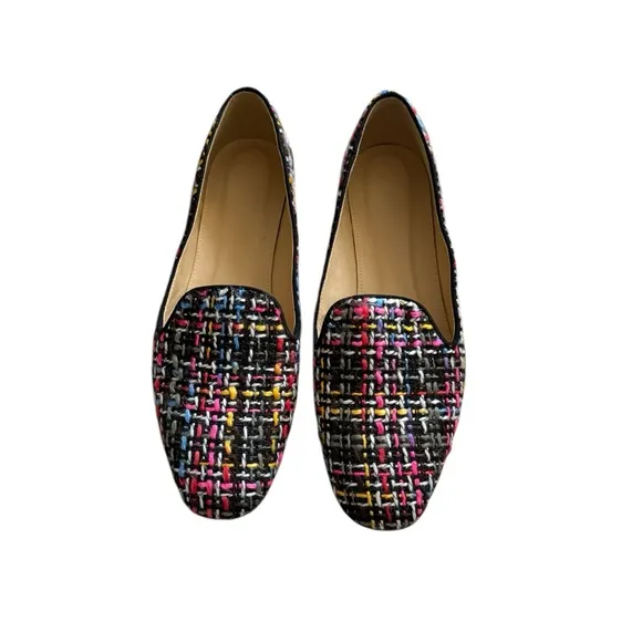 J.CREW Women's Smoking Slipper In RainbowTweed Shoes