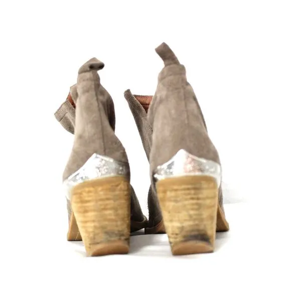 Jeffrey Campbell Cromwell Brown Distressed Suede Boots Size 8.5