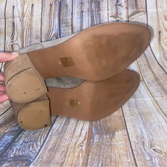 JEFFREY CAMPBELL Kamet 2 Taupe Suede Leather Ankle Boots Size 10