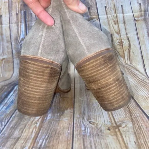 JEFFREY CAMPBELL Kamet 2 Taupe Suede Leather Ankle Boots Size 10