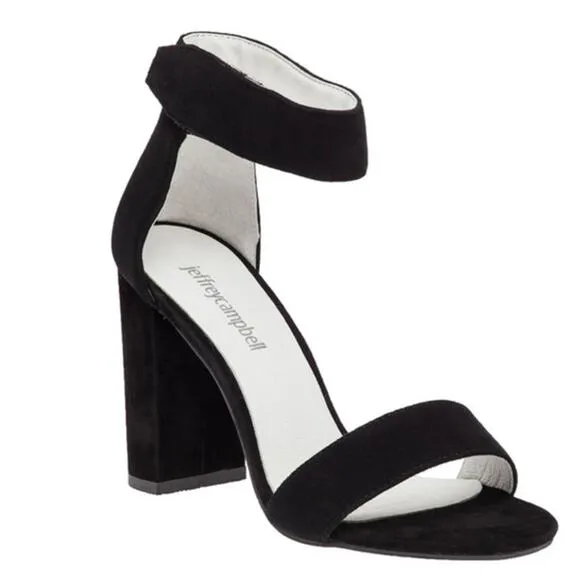 Jeffrey Campbell Lindsay Black Suede Sandals Size 10 NWOT