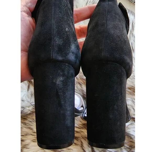 Jeffrey Campbell Lindsay Black Suede Sandals Size 10 NWOT