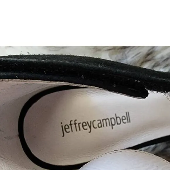 Jeffrey Campbell Lindsay Black Suede Sandals Size 10 NWOT