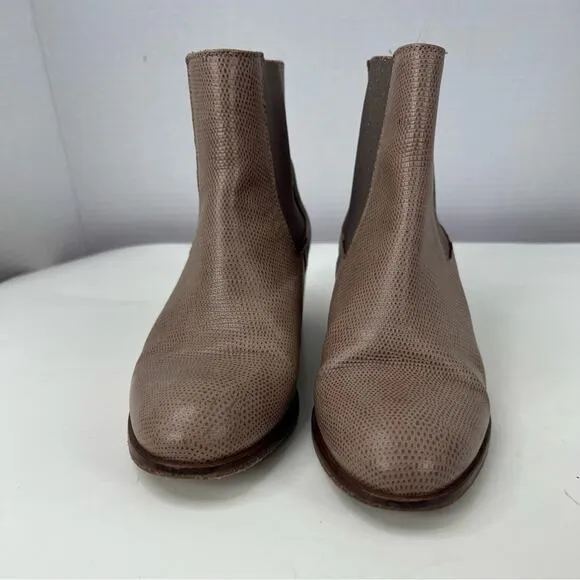 Jerry Ankle by Beau Coops All Leather Light Brown Round Toe Heel 7.5