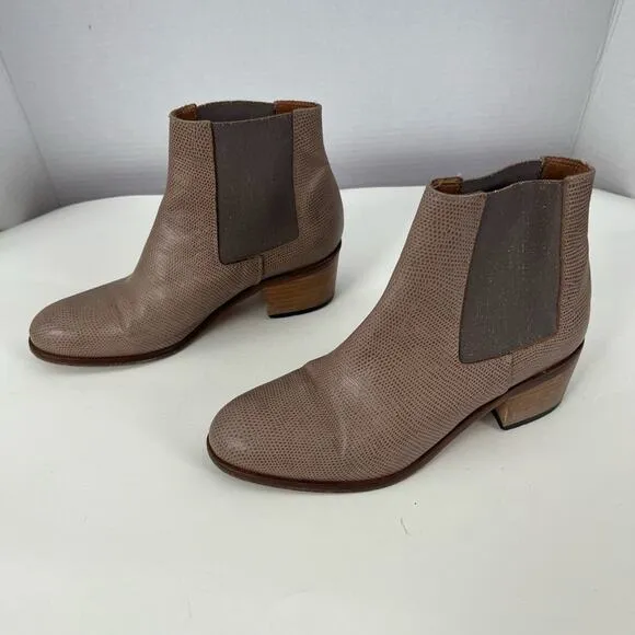 Jerry Ankle by Beau Coops All Leather Light Brown Round Toe Heel 7.5