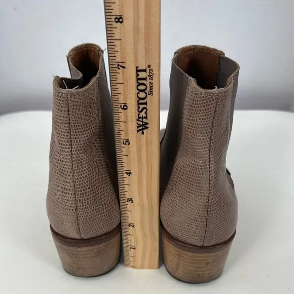 Jerry Ankle by Beau Coops All Leather Light Brown Round Toe Heel 7.5
