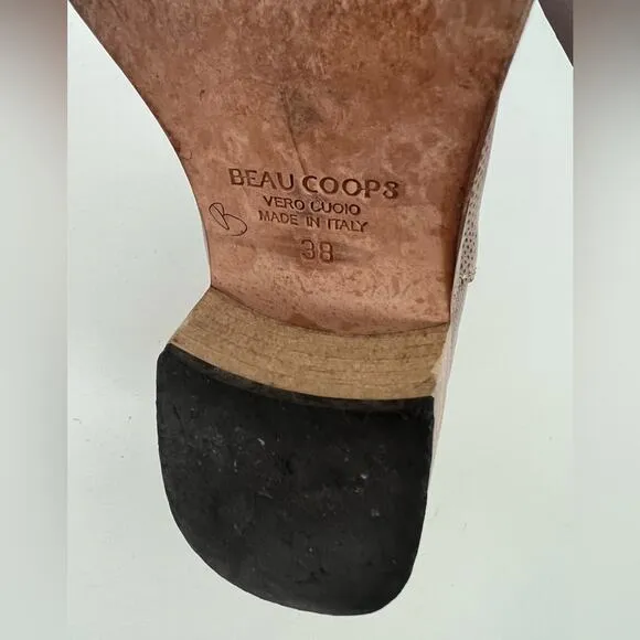 Jerry Ankle by Beau Coops All Leather Light Brown Round Toe Heel 7.5