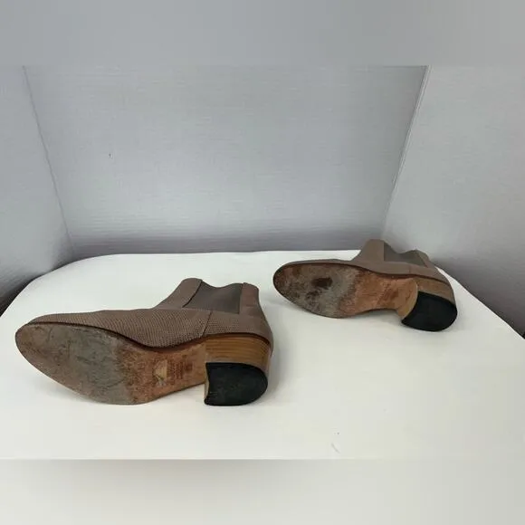 Jerry Ankle by Beau Coops All Leather Light Brown Round Toe Heel 7.5
