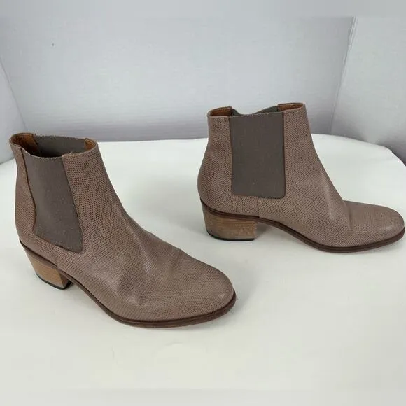 Jerry Ankle by Beau Coops All Leather Light Brown Round Toe Heel 7.5