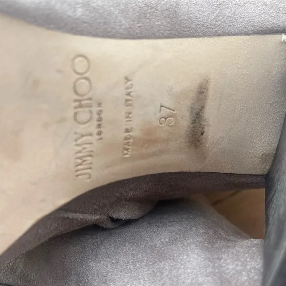 Jimmy Choo Bryelle Suede Heeled Boots Size 37