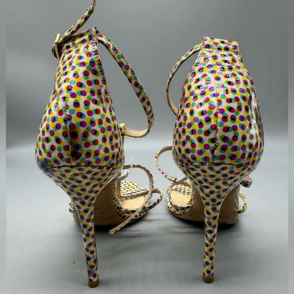 Jimmy Choo Dory Sandals PolkaDot Latte Size 38 1/2