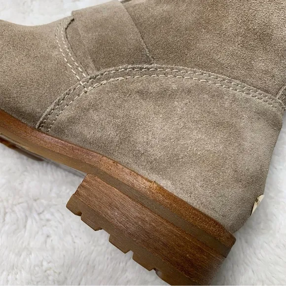 Jimmy Choo Women's Brown Suede Leather Moto Boots Size 36.5