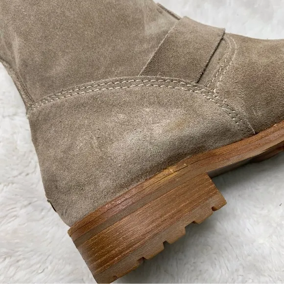 Jimmy Choo Women's Brown Suede Leather Moto Boots Size 36.5
