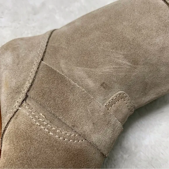 Jimmy Choo Women's Brown Suede Leather Moto Boots Size 36.5