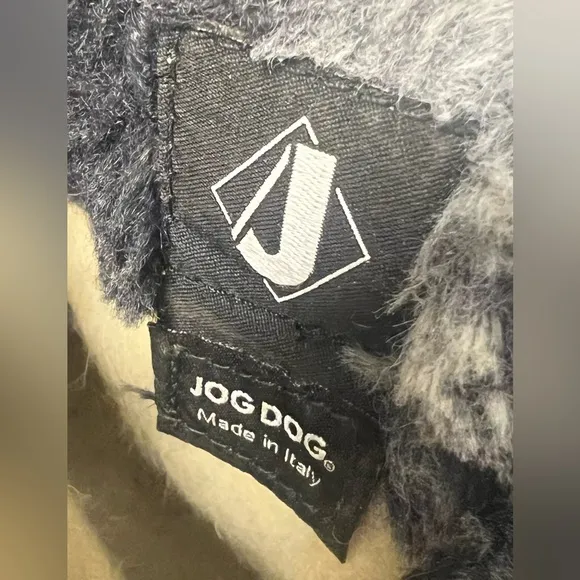 Jog Dog, Made in Italy boots, Size:40,Black/Grey Faux Fur, Pre- Owned,Folds down