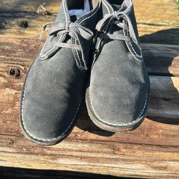 John Varvatos Chukka Boots Black Suede Leather Men's Lace Up Size 9.5