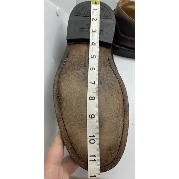 John Varvatos Men Brown Leather Slip On Oxfords Dress Shoes Sz 9 Loafers Neolite