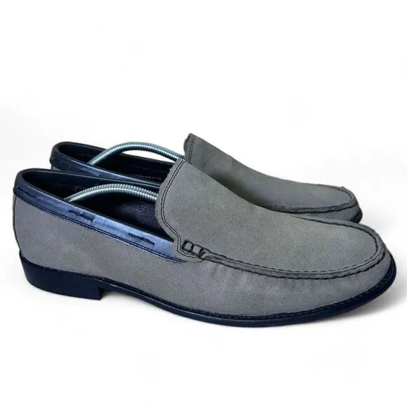 John Varvatos USA Star Slip-on Loafers Brown / Grey Suede 7475 Men's 10M