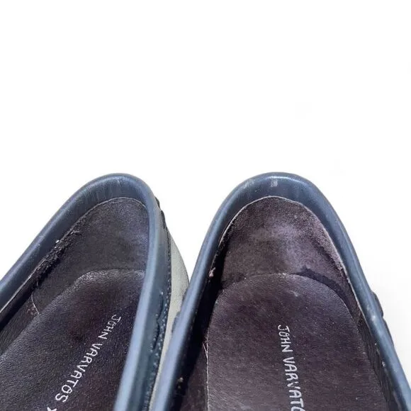 John Varvatos USA Star Slip-on Loafers Brown / Grey Suede 7475 Men's 10M