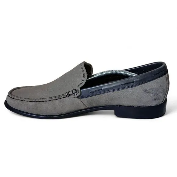 John Varvatos USA Star Slip-on Loafers Brown / Grey Suede 7475 Men's 10M