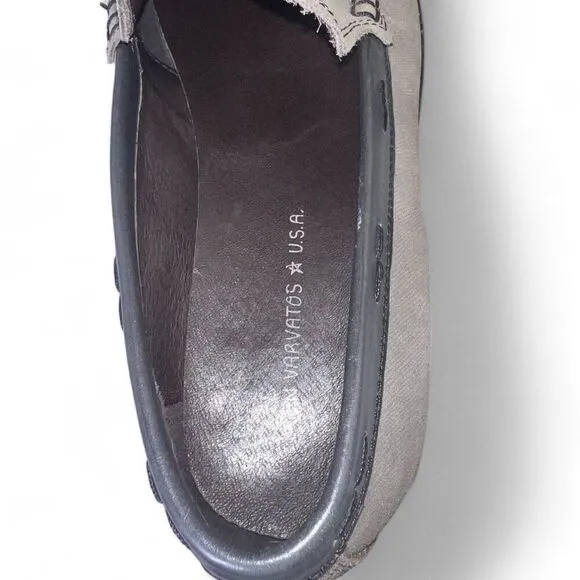 John Varvatos USA Star Slip-on Loafers Brown / Grey Suede 7475 Men's 10M