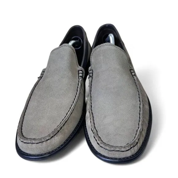 John Varvatos USA Star Slip-on Loafers Brown / Grey Suede 7475 Men's 10M