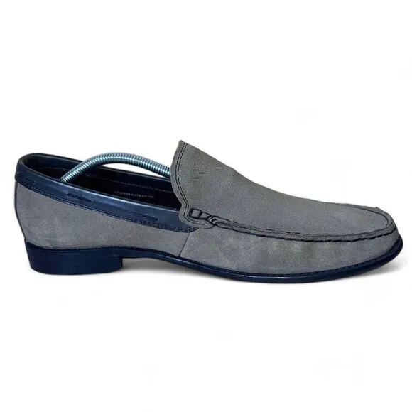 John Varvatos USA Star Slip-on Loafers Brown / Grey Suede 7475 Men's 10M