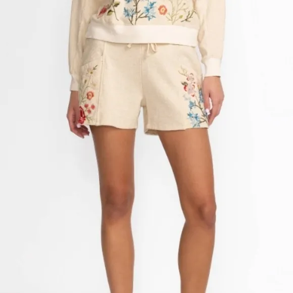 Johnny Was Catalina French Terry Mix Short in Oat