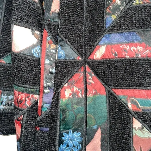 Johnny Was Women’s Biya Diamante Applique Coat size S NWT $900 Patchwork Boho