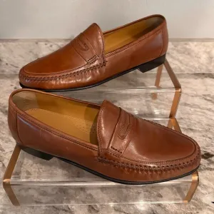 JOHNSON &amp; MURPHY leather Penny Loafers Sz 9.5