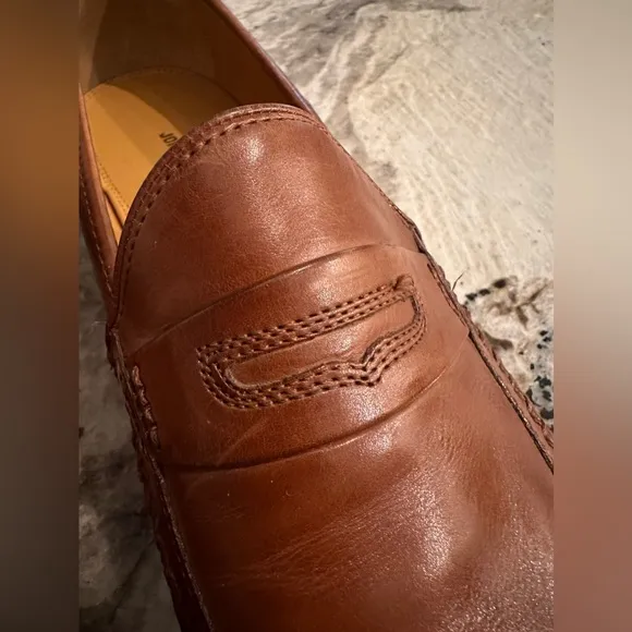 JOHNSON &amp; MURPHY leather Penny Loafers Sz 9.5