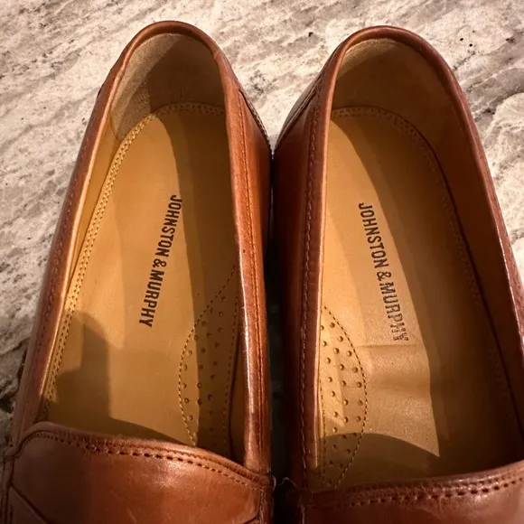 JOHNSON &amp; MURPHY leather Penny Loafers Sz 9.5