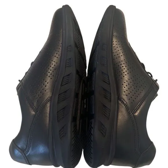 Johnston &amp; Murphy Activate Black Leather Lace Up U Throat Shoes Boys Size 6 NIB