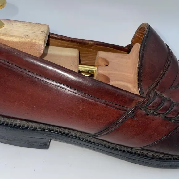 Johnston &amp; Murphy Aristocraft Crown Shell Cordovan Penny Loafer Men's Size 9.5 D
